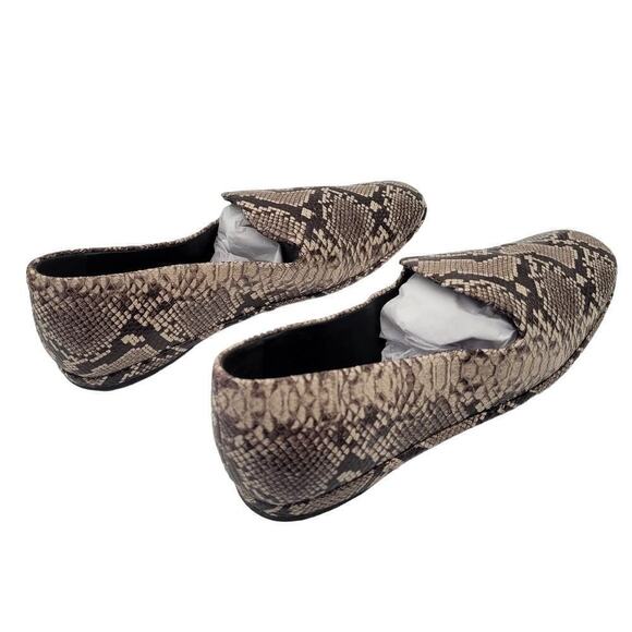 New Vince Paz Loafers Women's Size 8M Snakeskin Print Ballet Flats Slip On Low - Picture 2 of 9